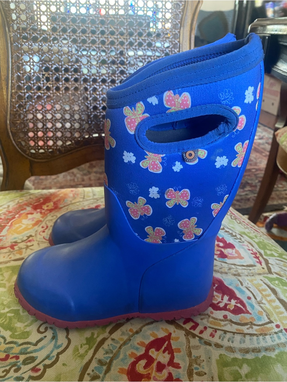 Bogs Blue Kids ButterflyWinter Snow Boots size12